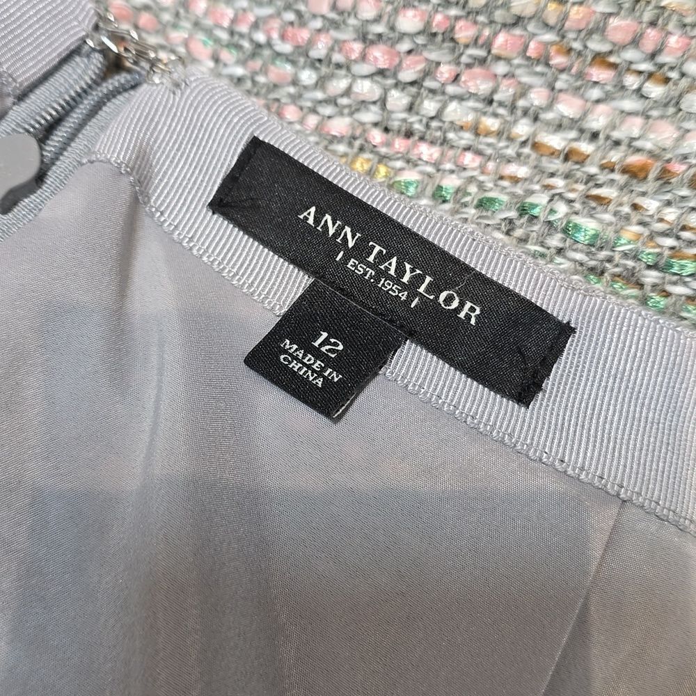 Ann Taylor Pastel Tweed Pencil Skirt - Picture 12 of 16